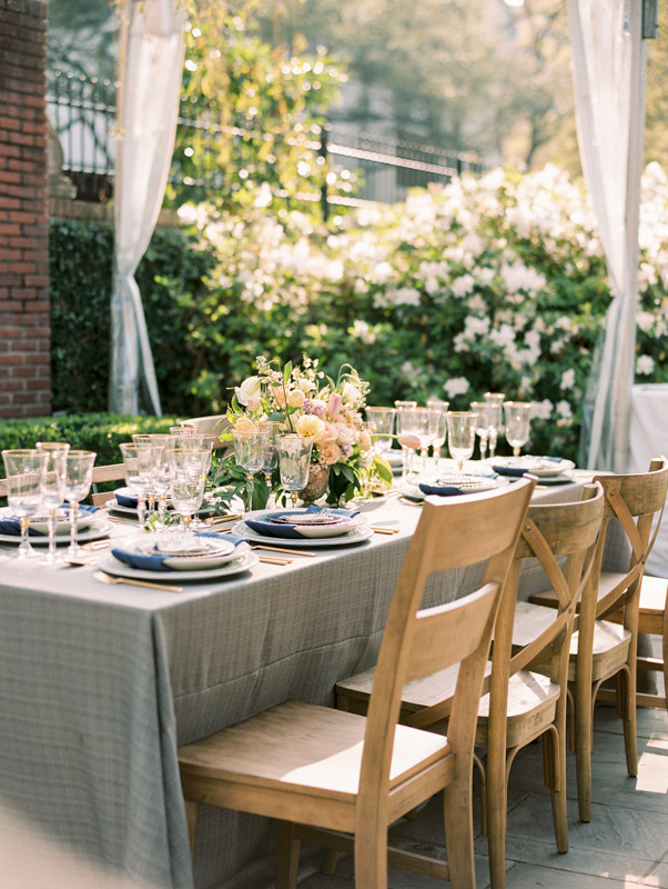 River Oaks Garden Club Styled Wedding Photos outdoor reception
