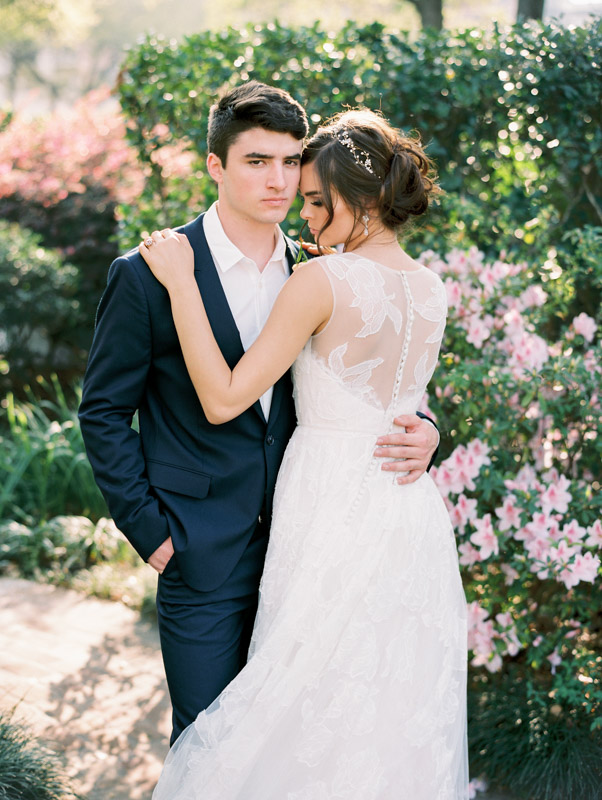 River Oaks Garden Club Styled Wedding Photos bride and groom